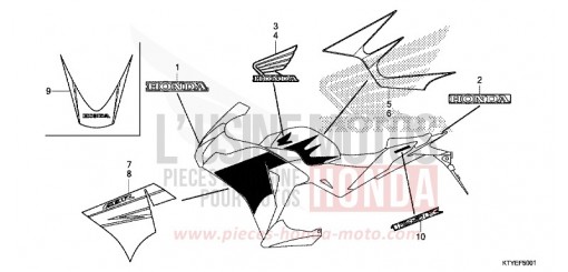 MARQUE/RAYURE (CBR125RF/RTF/RG) CBR125RTF de 2015